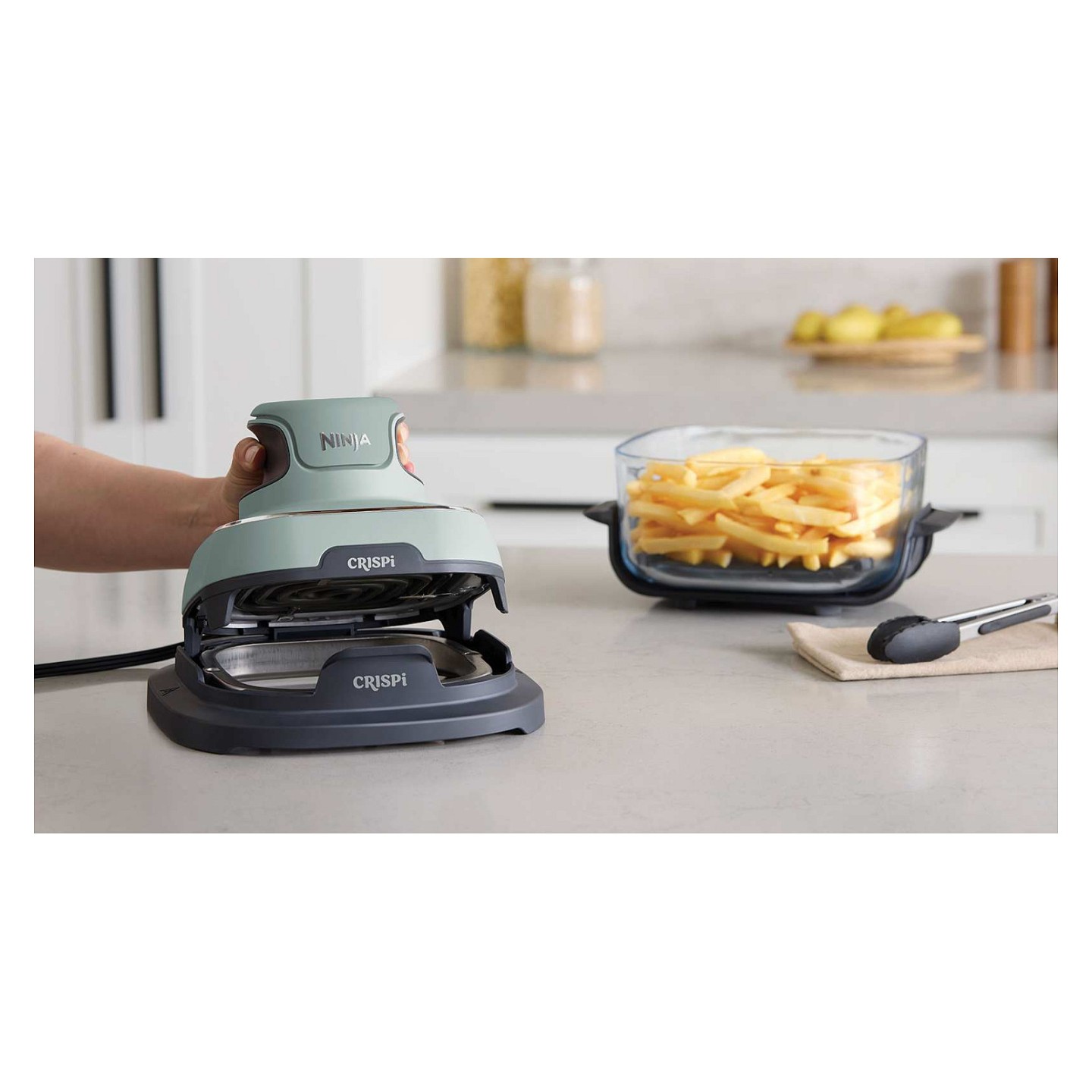 Ninja FN101EUSG CRISPi 4-in-1 Tragbare Glas-Heißluftfritteuse Sage — Buy in Cyprus with Fast Delivery