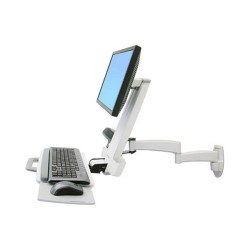 ERGOTRON Combo Arm der Serie 200 weiss fuer LCD bis 61cm 24 Zoll Tastatur Maus Handballenauflage und Barcode Lesegeraet