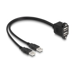 DELOCK USB 2.0 Kabel 2x USB Typ-A Stecker zu 2x USB Typ-A Bu — Buy in Cyprus with Fast Delivery