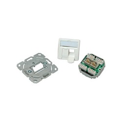 Telegärtner Dose AMJ45 UP 50 2 x RJ-45 Kat.6 Class E alpinweiss — Buy in Cyprus with Fast Delivery