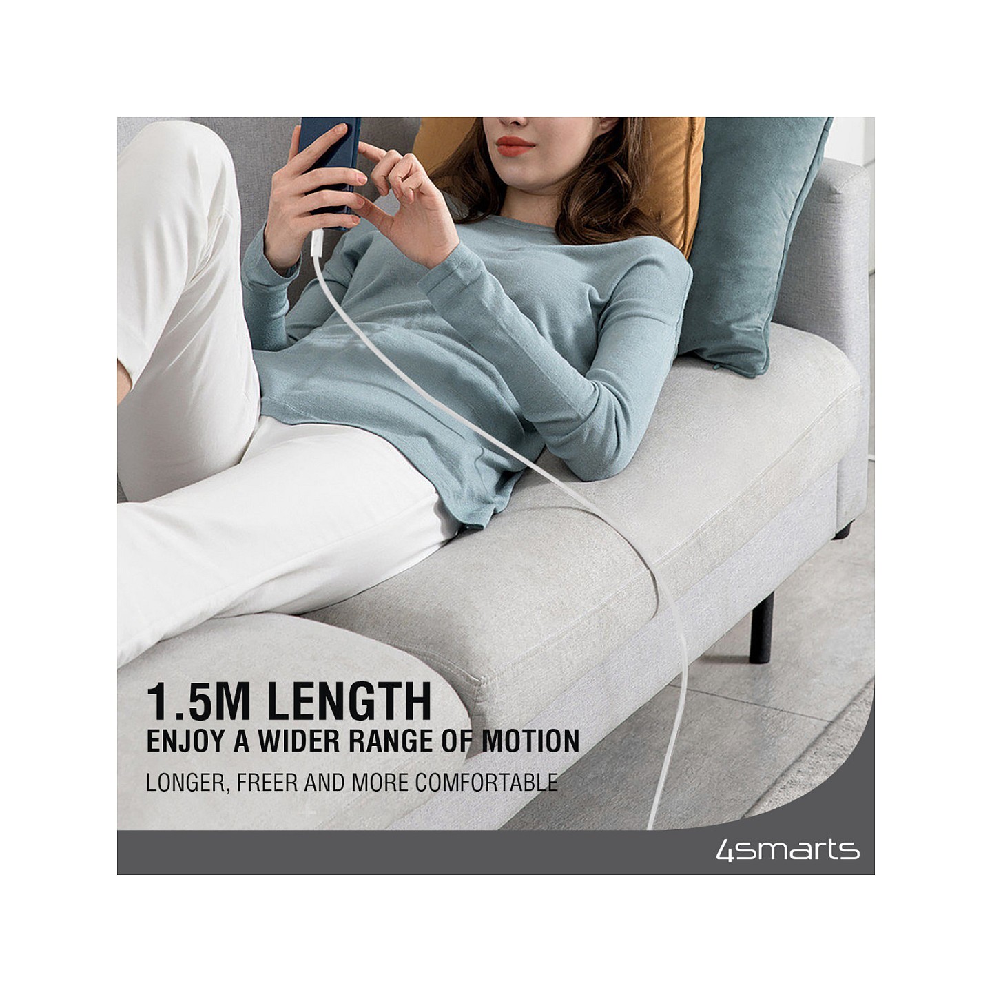 4smarts USB-C Kabel PremiumCord 240W 1.5m. wei — Buy in Cyprus with Fast Delivery