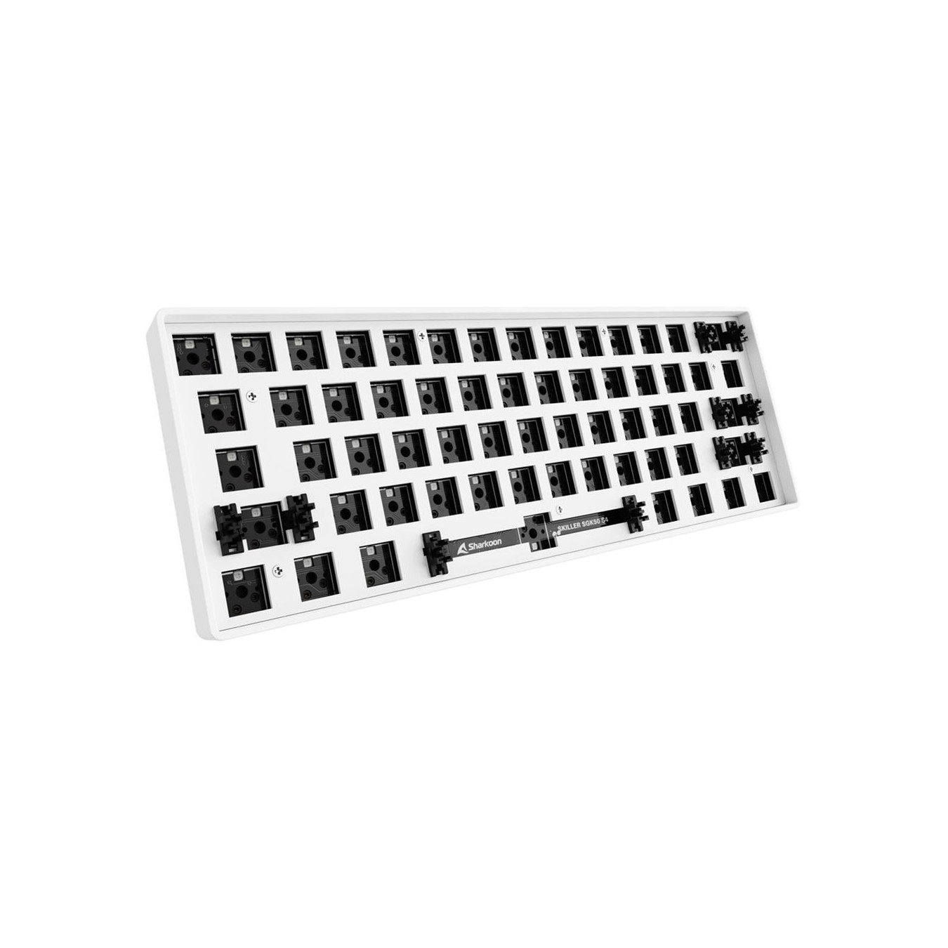 Sharkoon SKILLER SGK50 S4 Barebone - 60% ANSI Keyboard, RGB LED, 32KB Onboard Memory, White, USB-C