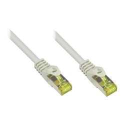 GoodConnections RJ45 Patchkabel mit Cat. 7 Rohkabel und Rastnasenschutz (). S FTP. PiMF. halogenfrei. 500MHz. OFC. gr...
