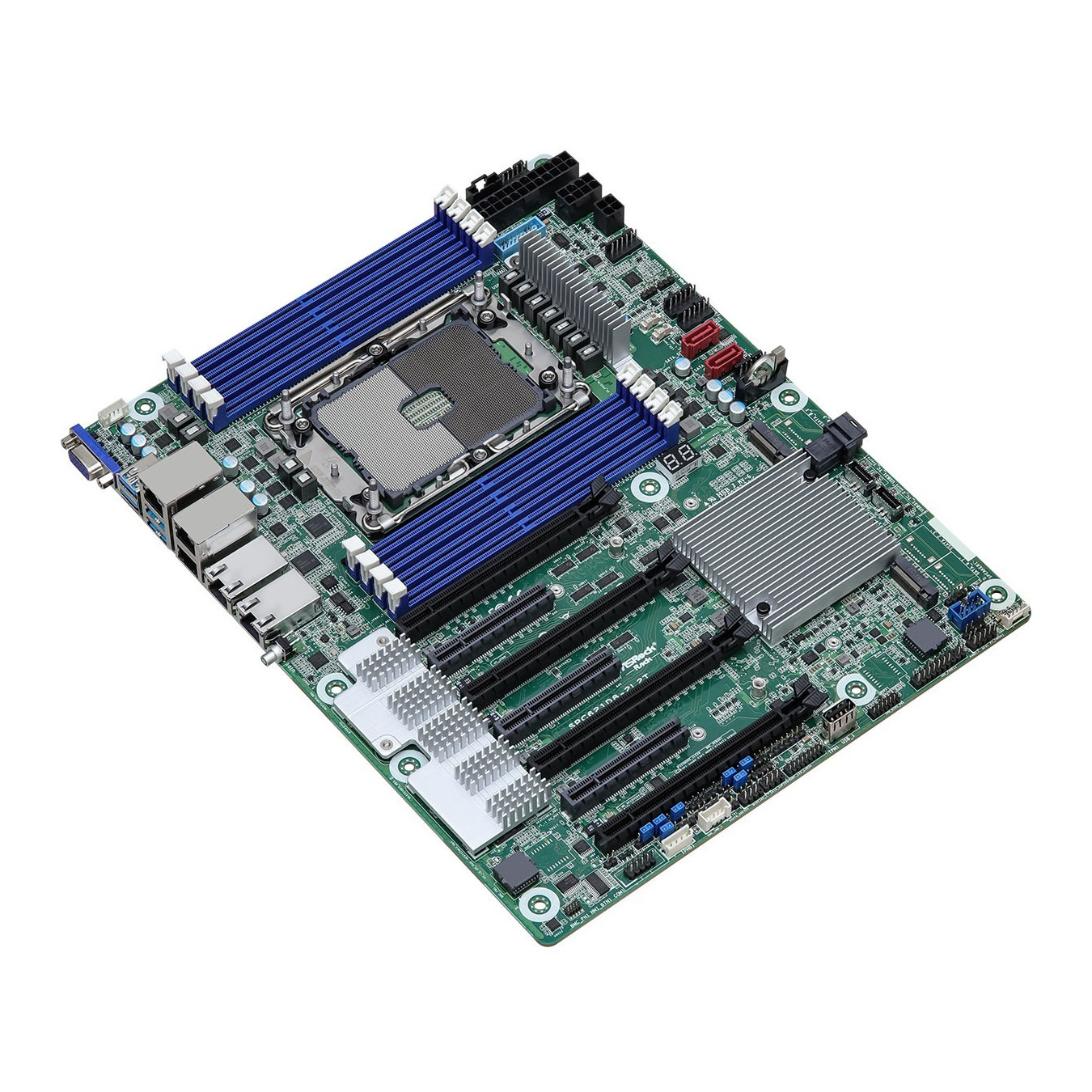 ASRock C621A SPC621D8-2L2T - ATX Server Motherboard, LGA4189, 8x DDR4 DIMM, 8x SATA, PCIe4.0