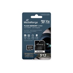 CARD MediaRange SD MicroSD Card 512GB UHS-1 Cl.10 inkl. Adapter — Buy in Cyprus with Fast Delivery