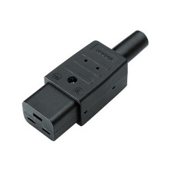 BACHMANN Kaltgertekupplung IEC320 C19 16A 250VAC schwarz Schraubanschluss — Buy in Cyprus with Fast Delivery