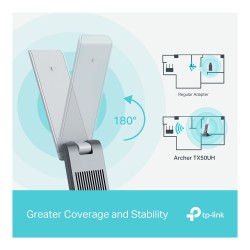 TP-Link Archer TX50UH AX3000 H.G.Dual Band Wi-Fi 6 USB Adapter — Buy in Cyprus with Fast Delivery