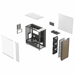 Fractal Design North XL Chalk White TG Clear E-ATX Full Tower PC Case (Boxed) — Buy in Cyprus with Fast Delivery