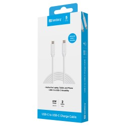 Sandberg USB-C (ST-ST) 2m Anschlusskabel Weiß — Buy in Cyprus with Fast Delivery