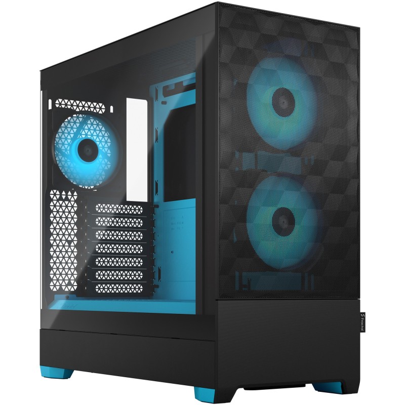 Buy Fractal Design Pop Air RGB Core TG - Mid Tower Case - Black/Cyan, Tempered G... in Cyprus, Nicosia, Limassol, Larnaka, Pafos
