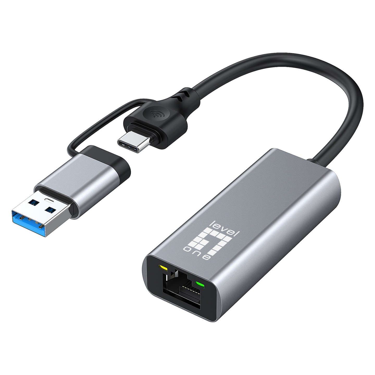 Adapter USB-C + USB-A - to RJ45 10 100 1000 2500 gr — Buy in Cyprus with Fast Delivery