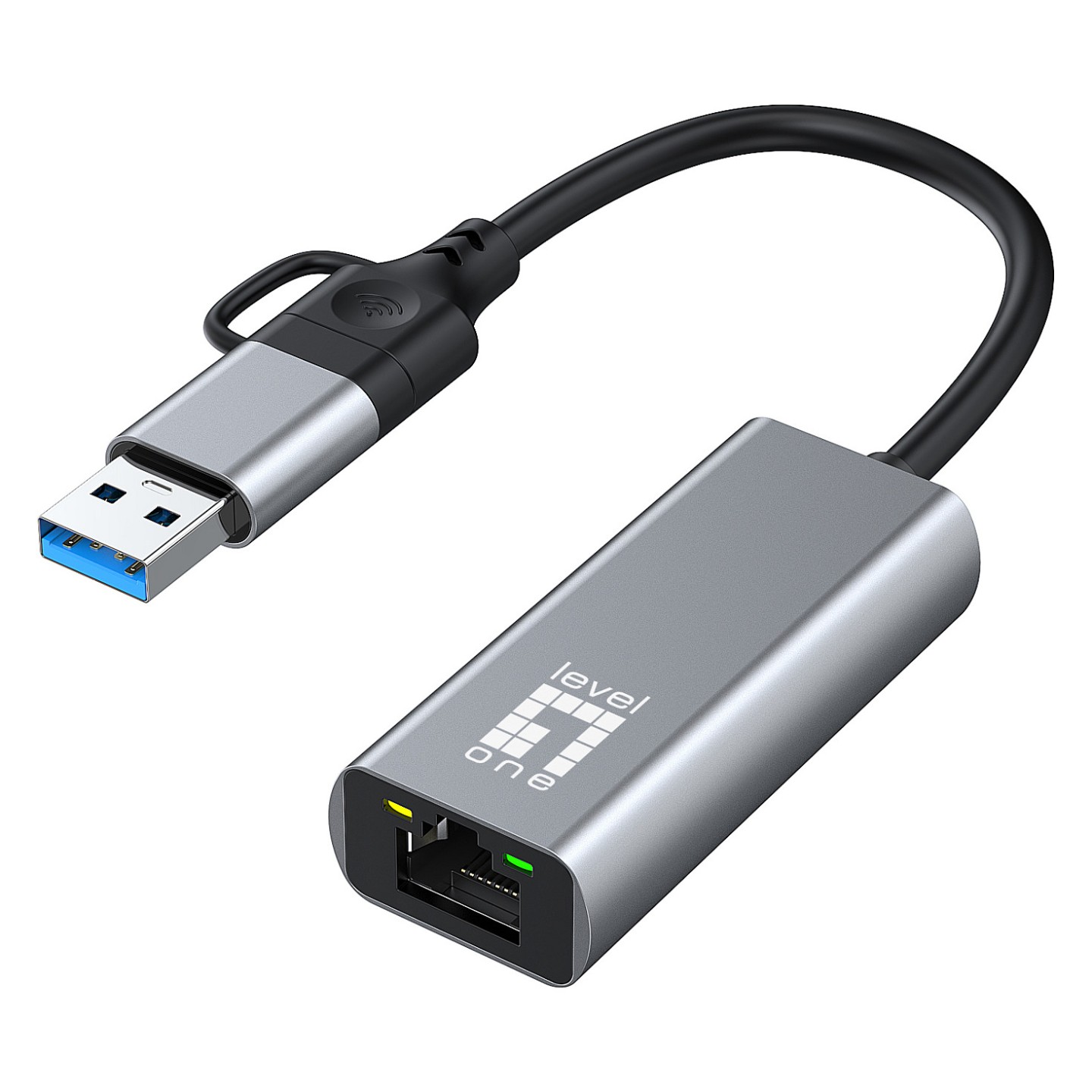 Adapter USB-C + USB-A - to RJ45 10 100 1000 2500 gr — Buy in Cyprus with Fast Delivery