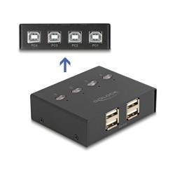 DELOCK USB 2.0 Switch für 4 PC an 4 Geräten — Buy in Cyprus with Fast Delivery