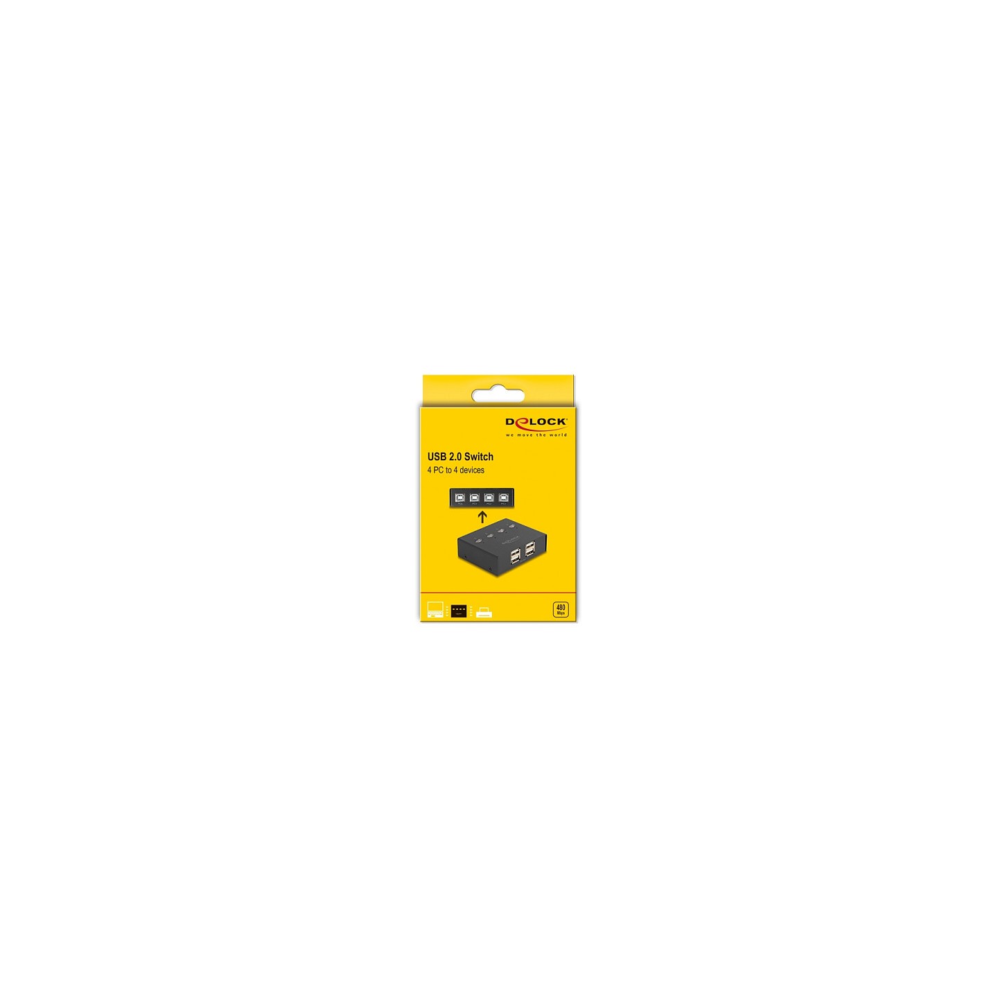 DELOCK USB 2.0 Switch für 4 PC an 4 Geräten — Buy in Cyprus with Fast Delivery