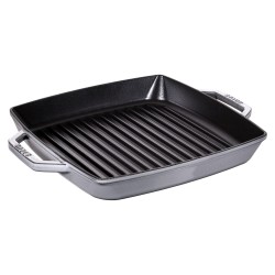 Staub Grillpfanne induktion quadratisch 28cm Graphit-grau — Buy in Cyprus with Fast Delivery