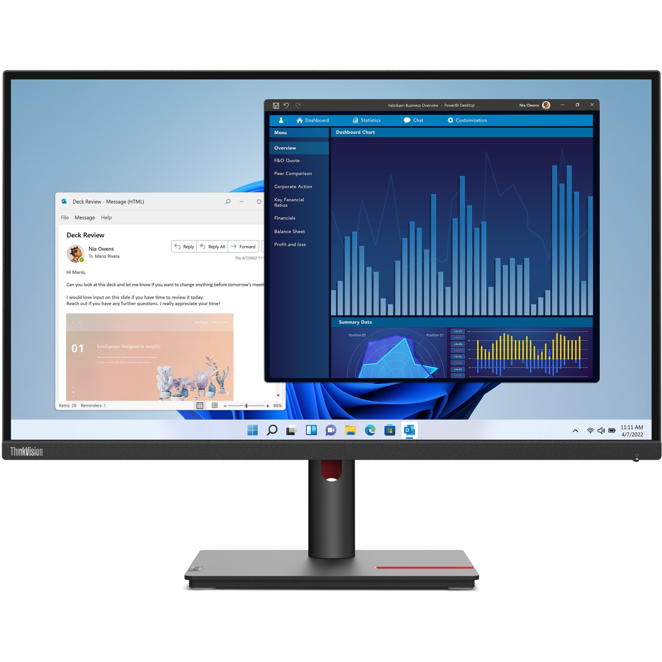 Lenovo ThinkVision T27p-30 - 27in 4K UHD IPS Monitor, USB-C 90W PD, HDMI 2.0 & DP1.4, Height-Adjustable Stand, Black