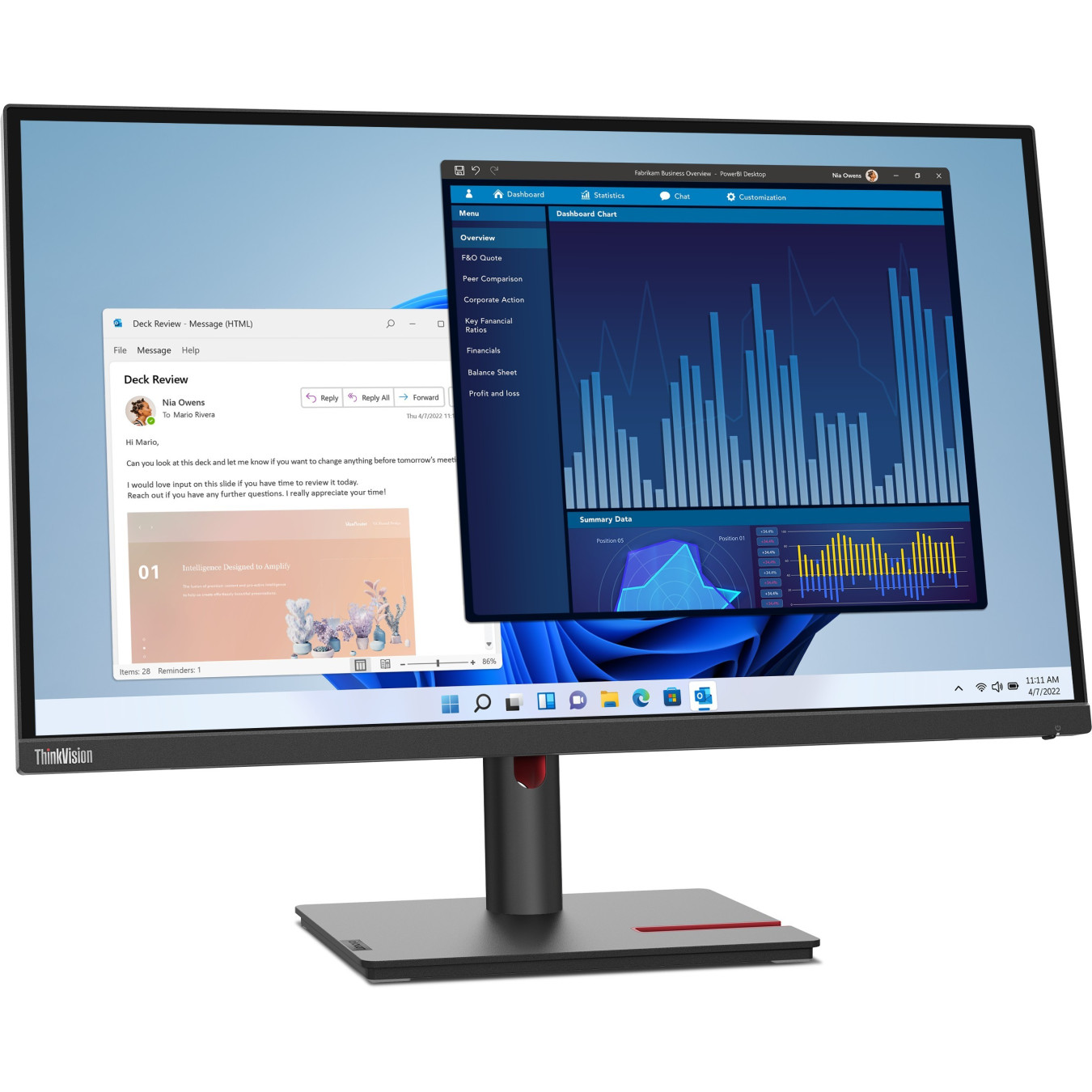 Lenovo ThinkVision T27p-30 - 27in 4K UHD IPS Monitor, USB-C 90W PD, HDMI 2.0 & DP1.4, Height-Adjustable Stand, Black