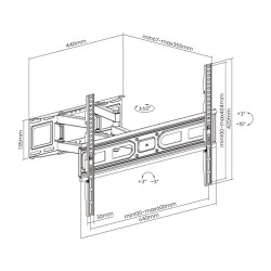 Equip Wandhalterung 37'-80' 1TFT V.bewegl.3Gelenke 40Kg sw retail — Buy in Cyprus with Fast Delivery