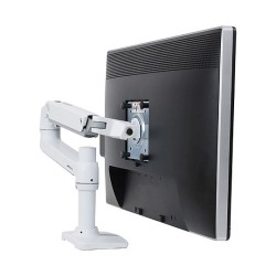 ERGOTRON LX LCD Arm fuer Tischmontage weiss bis 81cm 32Zoll Display anheben bis 33cm 2.3-11.3kg belastbar VESA 75x75 ...