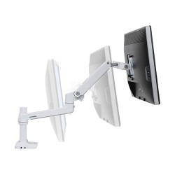 ERGOTRON LX LCD Arm fuer Tischmontage weiss bis 81cm 32Zoll Display anheben bis 33cm 2.3-11.3kg belastbar VESA 75x75 ...