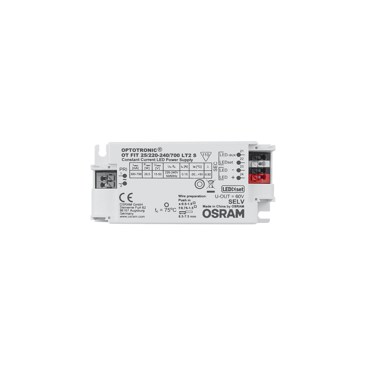 Osram Netzteil - CC Driver 300~700mA. 15~50V — Buy in Cyprus with Fast Delivery