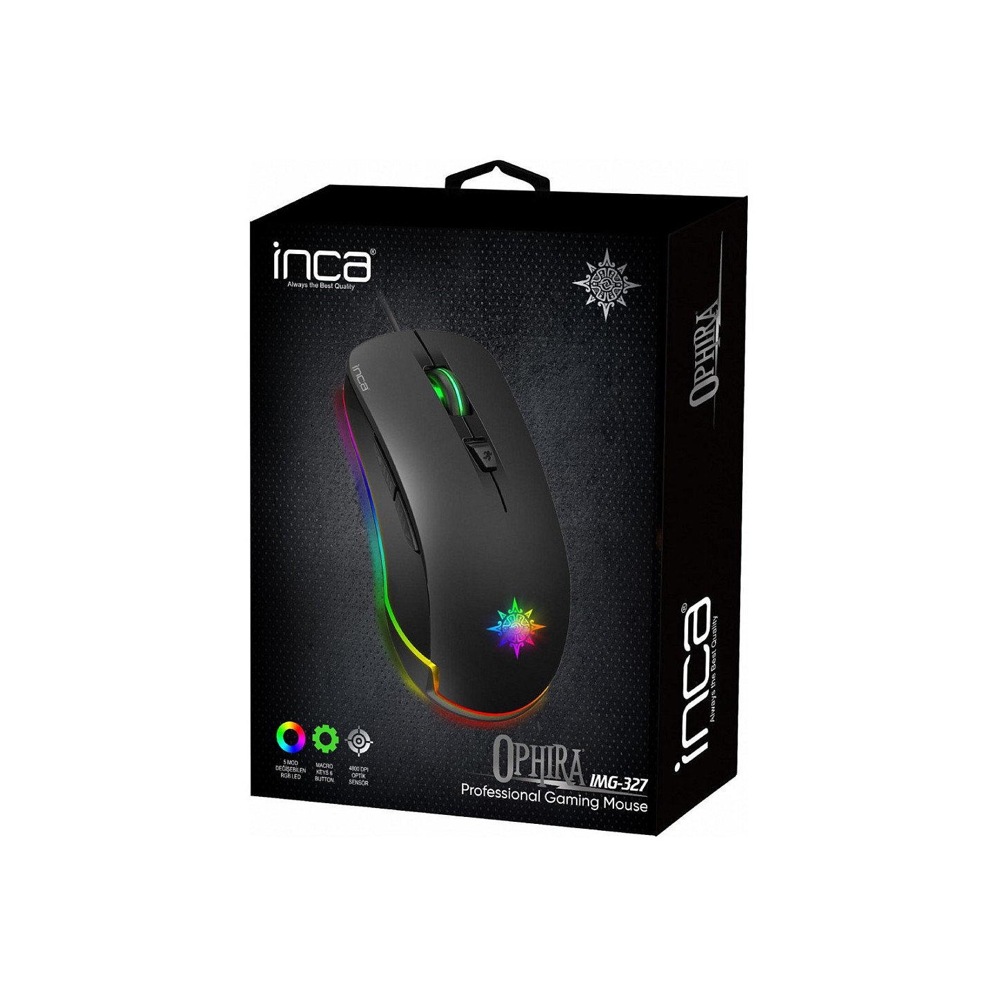 INCA Gaming Maus IMG-327 4800 DPI. RGB. 6 Tasten. USB. SW retail — Buy in Cyprus with Fast Delivery