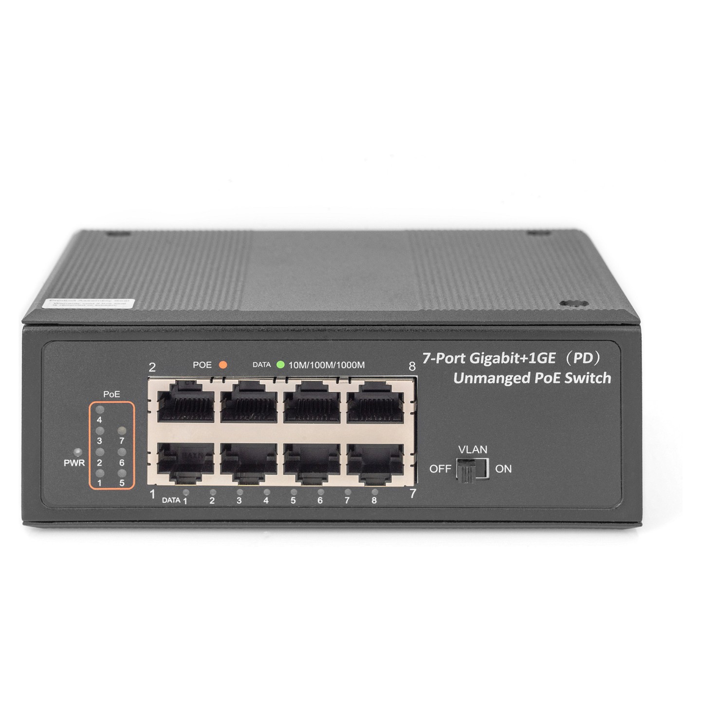 DIGITUS 7-Port Gigabit Industrie PoE Switch unmanaged + 1 PD Port — Buy in Cyprus with Fast Delivery