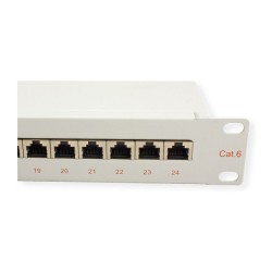 ROLINE Kat.6 Class E 48.26cm 19Zoll-Patchpanel 24P geschirmt grau — Buy in Cyprus with Fast Delivery