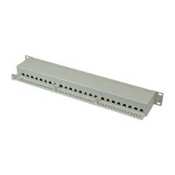 ROLINE Kat.6 Class E 48.26cm 19Zoll-Patchpanel 24P geschirmt grau — Buy in Cyprus with Fast Delivery