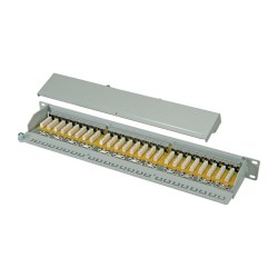 ROLINE Kat.6 Class E 48.26cm 19Zoll-Patchpanel 24P geschirmt grau — Buy in Cyprus with Fast Delivery