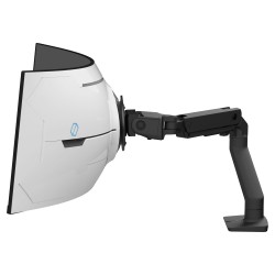 Ergotron HX Monitor Arm mit VHD-Gelenk. Tischhalterung (schwarz (matt). fr 1000 R Curved Monitore)