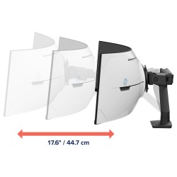 Ergotron HX Monitor Arm mit VHD-Gelenk. Tischhalterung (schwarz (matt). fr 1000 R Curved Monitore)