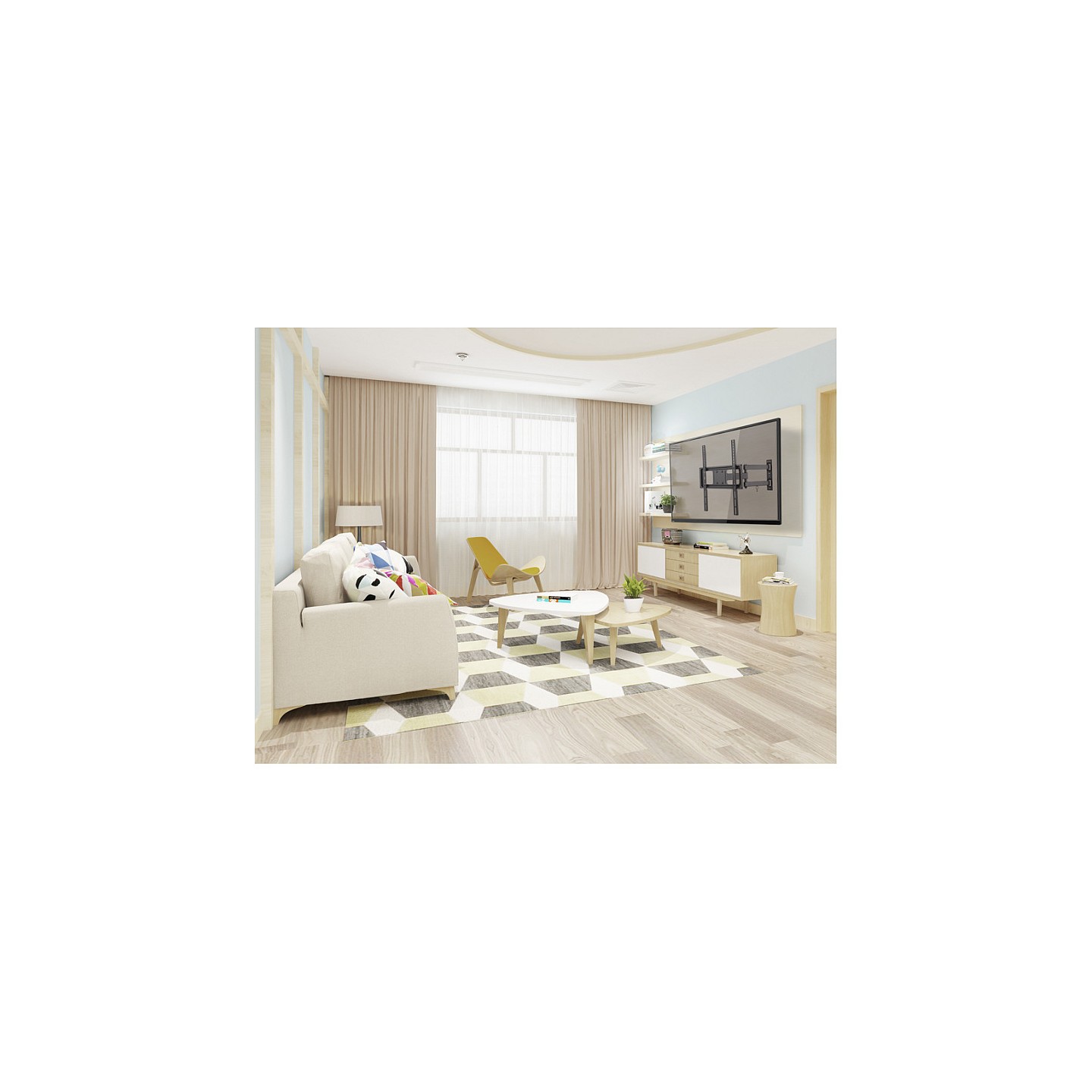 Equip Wandhalterung 32'-55' 1TFT gelenkig 4Gelenke 35Kg sw retail — Buy in Cyprus with Fast Delivery