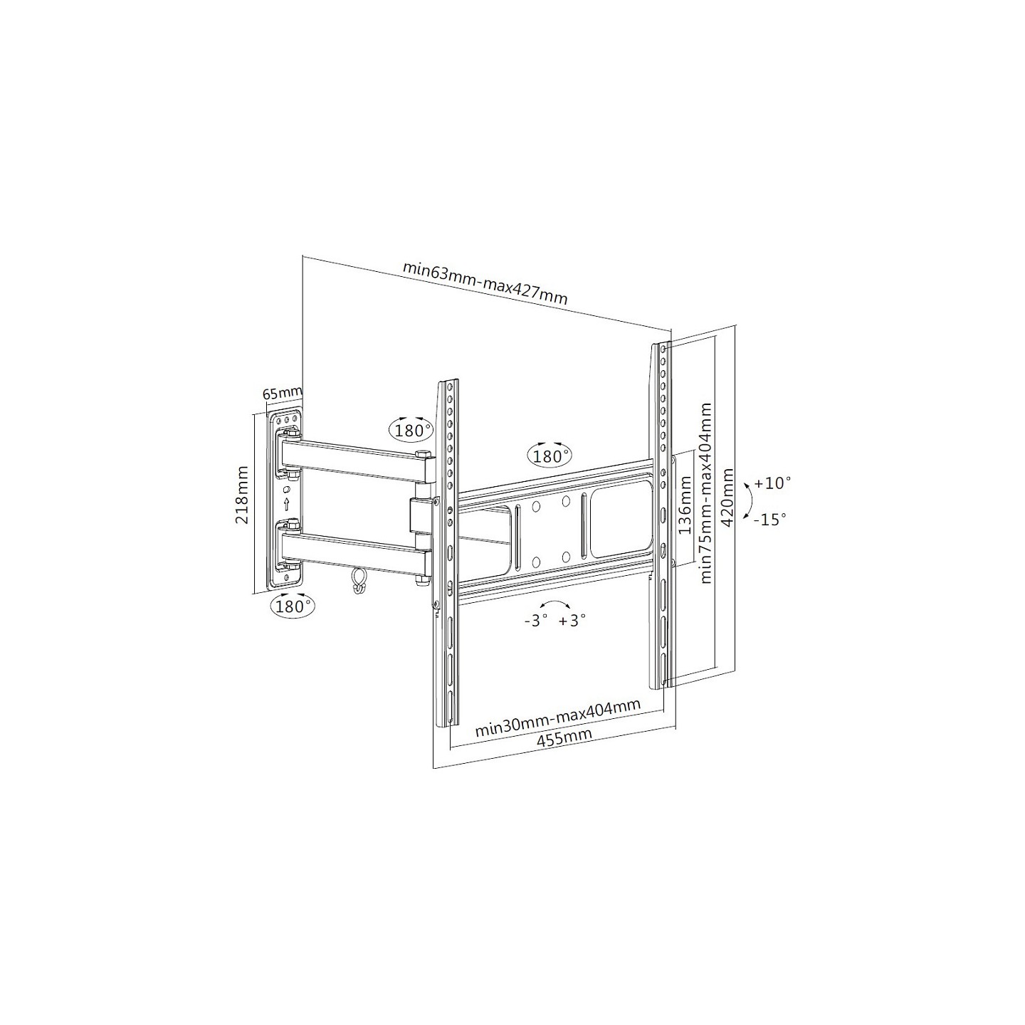 Equip Wandhalterung 32'-55' 1TFT gelenkig 4Gelenke 35Kg sw retail — Buy in Cyprus with Fast Delivery