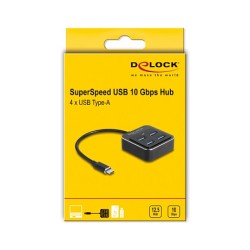 DELOCK USB 3.2 Gen 2 USB Type-C Hub mit 4 x USB Typ-A Buchse - 10 Gbps — Buy in Cyprus with Fast Delivery