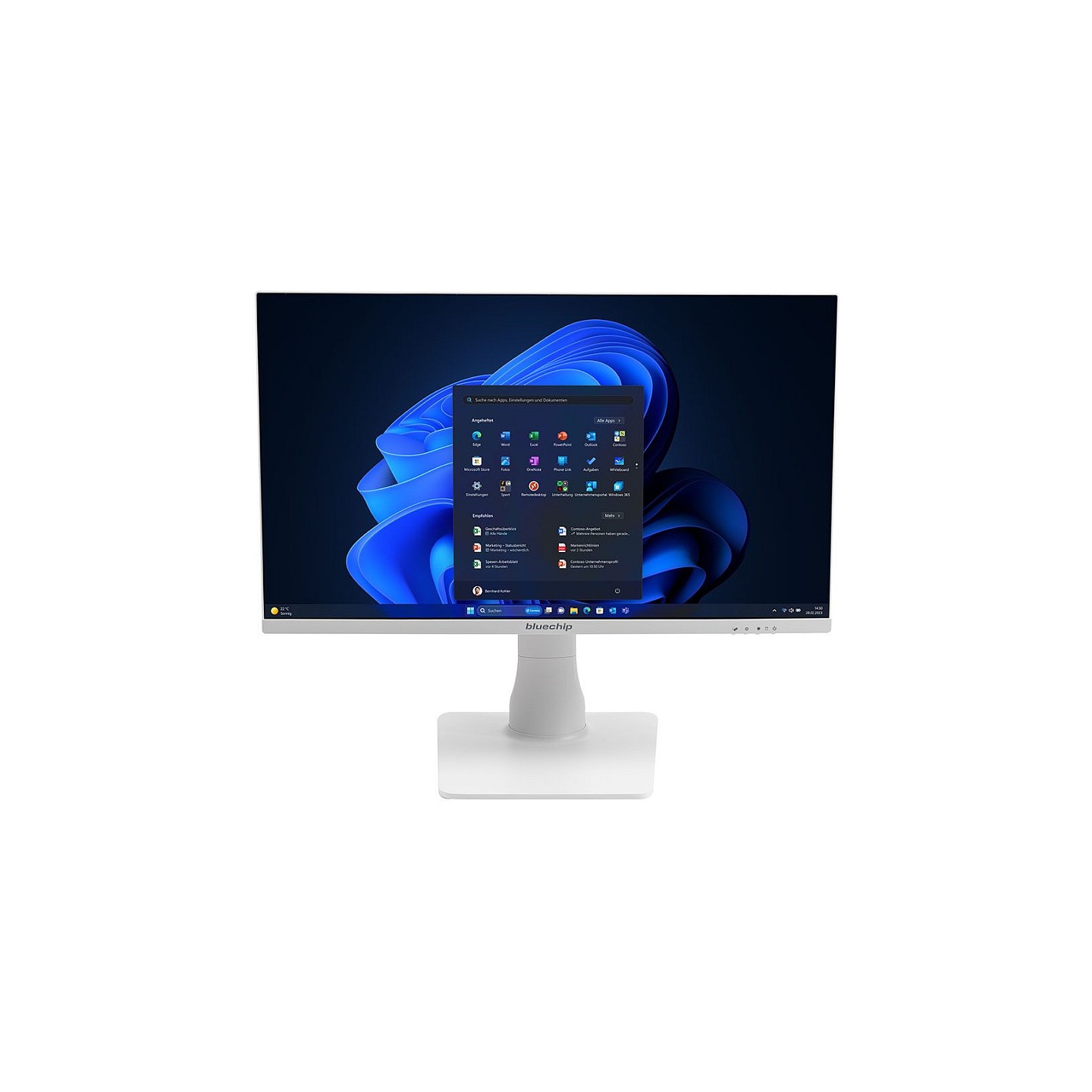 bluechip BUSINESSline AIO2350 white i5 14400 W11Pro. 23.8' LED IPS. 16GB 500GB SSD. Intel® Wi-Fi 6 AX201