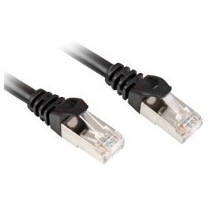Sharkoon Cat6 S/FTP (S-STP) RJ45 Patch Cable - 0.25 m - 26 AWG, Gold-Plated, Black — Buy in Cyprus with Fast Delivery