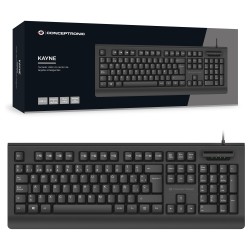CONCEPTRONIC USB Tastatur.Smart ID-Kartenleser spanisch sw — Buy in Cyprus with Fast Delivery