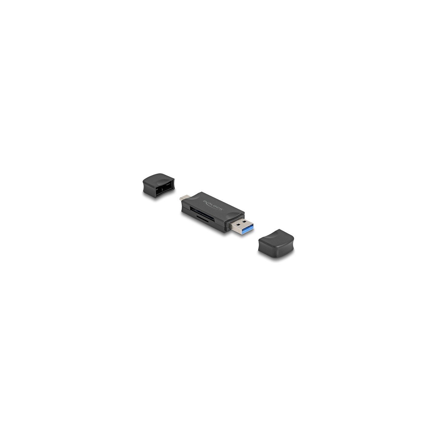 Delock Card Reader USB 5 Gbps USB Type-CTM Typ-A für SD und Micro SD Speicherkarten schwarz