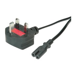VALUE UK Netzkabel auf Euro-Flachstecker C7. 2pol.. schwarz. 1.95 m — Buy in Cyprus with Fast Delivery