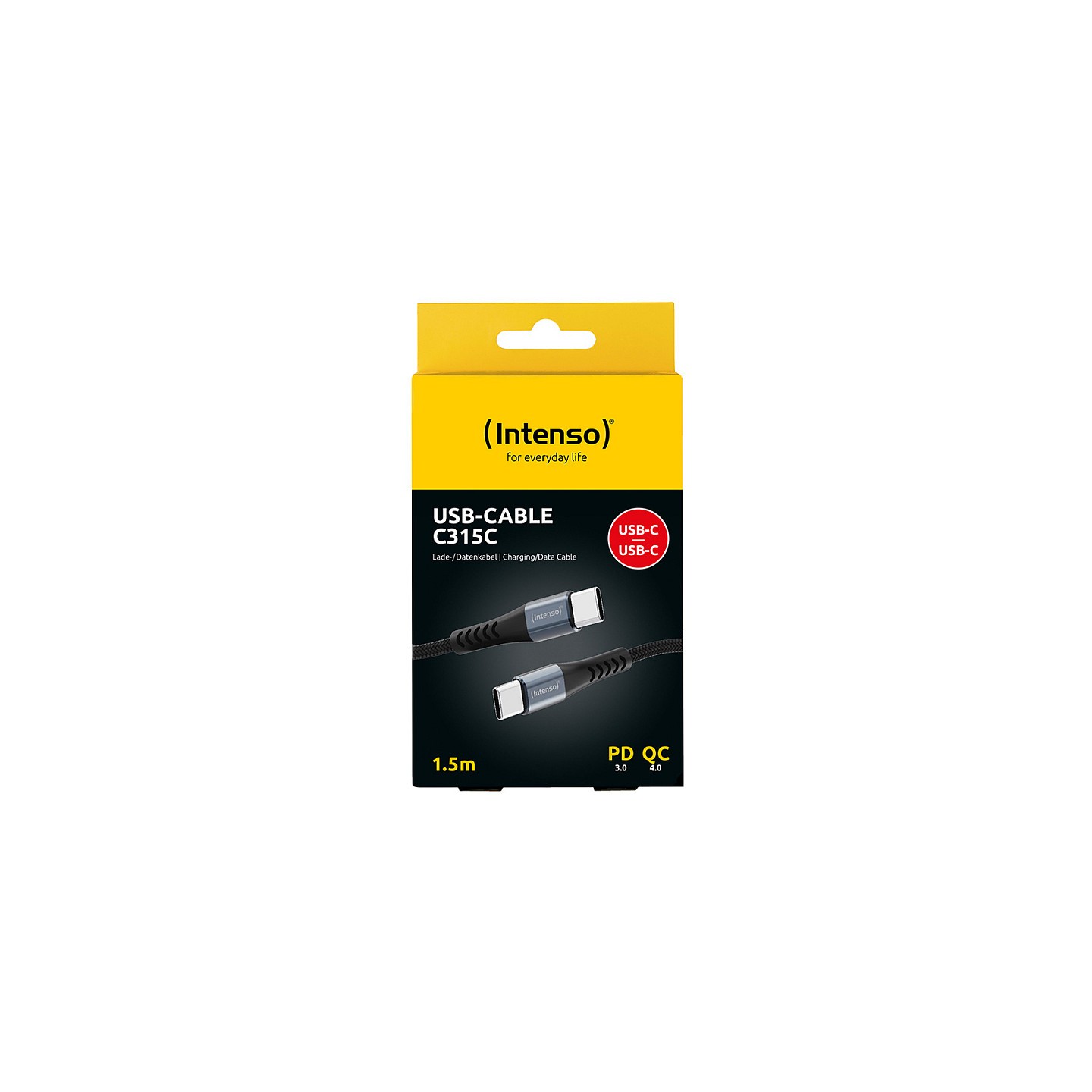 Intenso USB Lade- + Datenkabel C315C USB-C to USB-C schwarz 1.5m — Buy in Cyprus with Fast Delivery