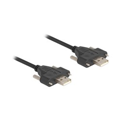 DELOCK USB 2.0 Kabel Typ-A Stecker zu Stecker mit Schraubenabstand 30mm 1m schwarz — Buy in Cyprus with Fast Delivery
