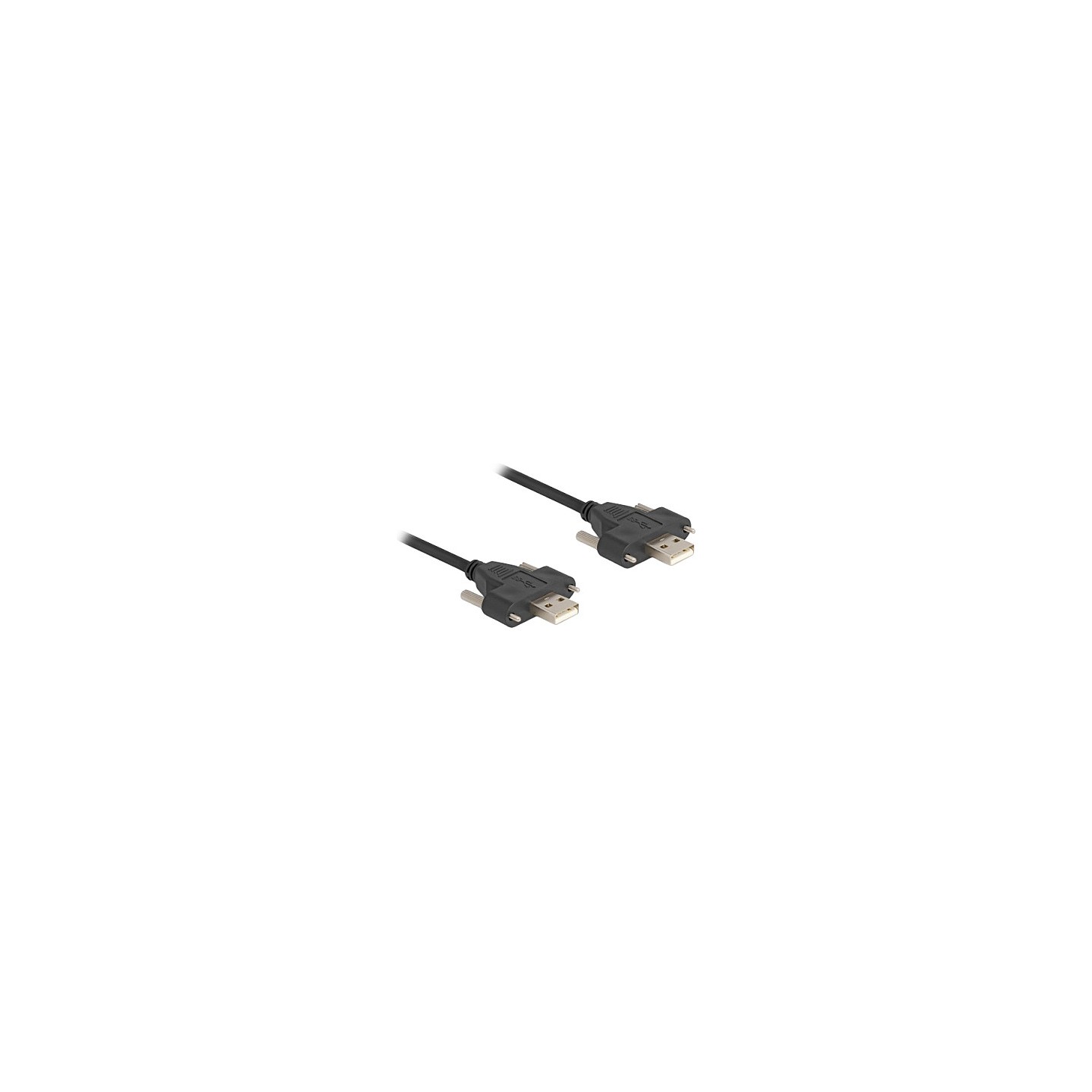 DELOCK USB 2.0 Kabel Typ-A Stecker zu Stecker mit Schraubenabstand 30mm 1m schwarz — Buy in Cyprus with Fast Delivery
