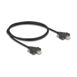 DELOCK USB 2.0 Kabel Typ-A Stecker zu Stecker mit Schraubenabstand 30mm 1m schwarz — Buy in Cyprus with Fast Delivery