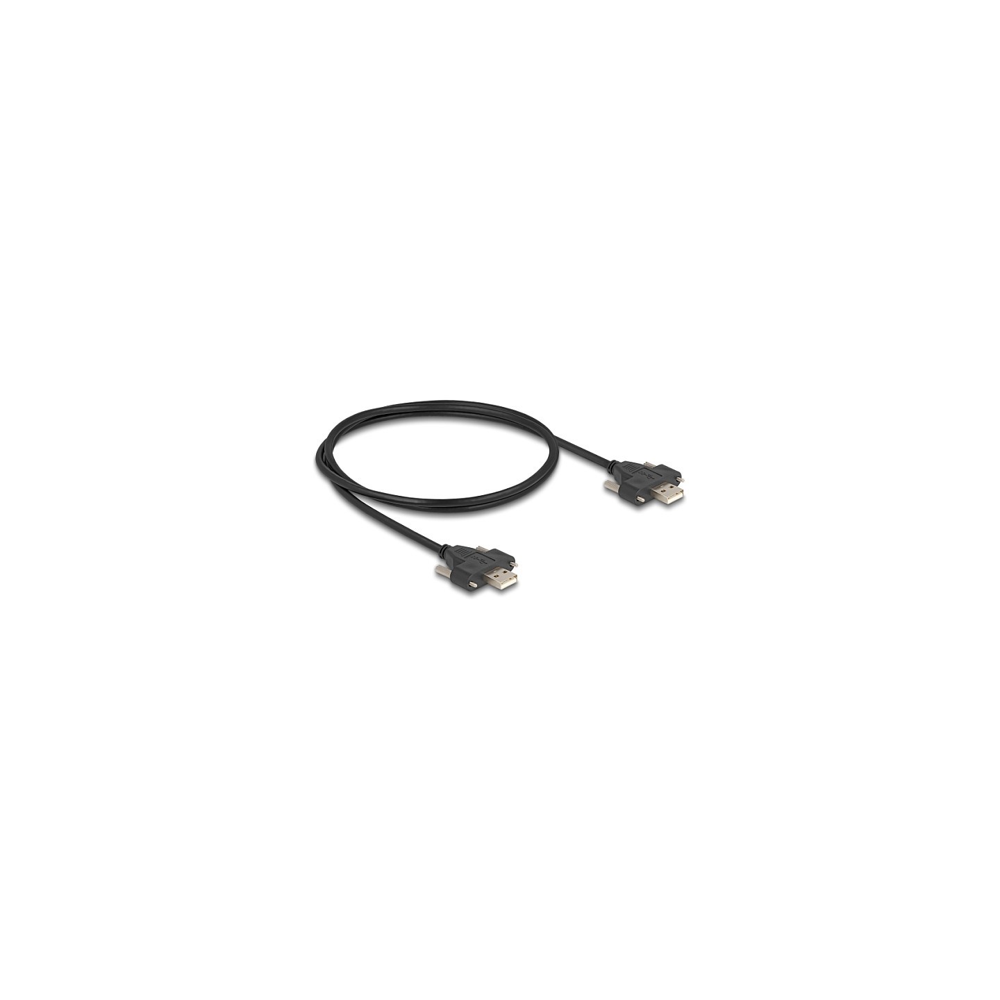 DELOCK USB 2.0 Kabel Typ-A Stecker zu Stecker mit Schraubenabstand 30mm 1m schwarz — Buy in Cyprus with Fast Delivery