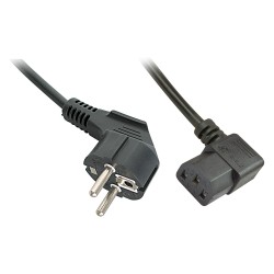 LINDY IEC-Netzkabel abgewinkelt Schuko an C13 2m — Buy in Cyprus with Fast Delivery
