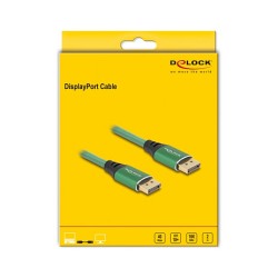 DELOCK DisplayPort Kabel 16K 60 Hz 2m grun Metall — Buy in Cyprus with Fast Delivery