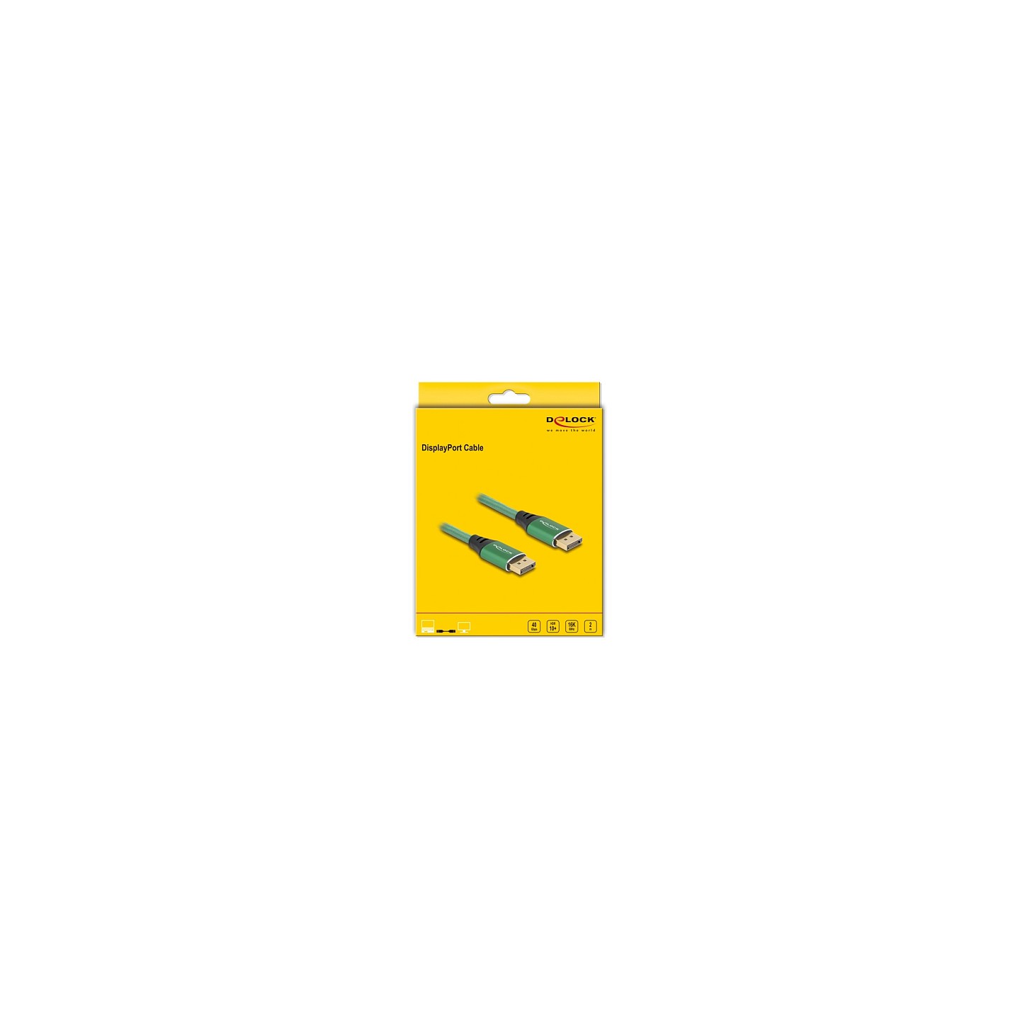 DELOCK DisplayPort Kabel 16K 60 Hz 2m grun Metall — Buy in Cyprus with Fast Delivery