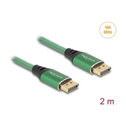 DELOCK DisplayPort Kabel 16K 60 Hz 2m grun Metall — Buy in Cyprus with Fast Delivery