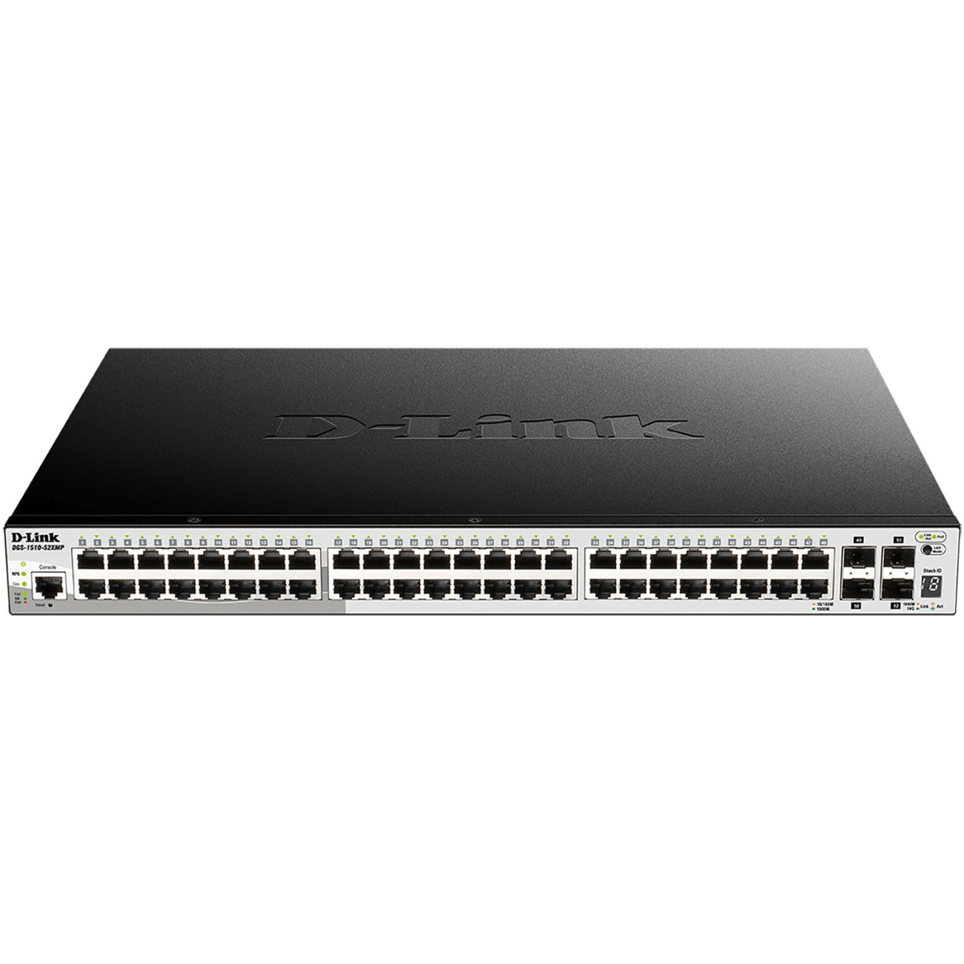 D-Link DGS-1510-20/E - 20-Port Managed L2/L3 Gigabit Switch (16x RJ45, 2x SFP, 2x SFP+), 1U Rackmount, Grey